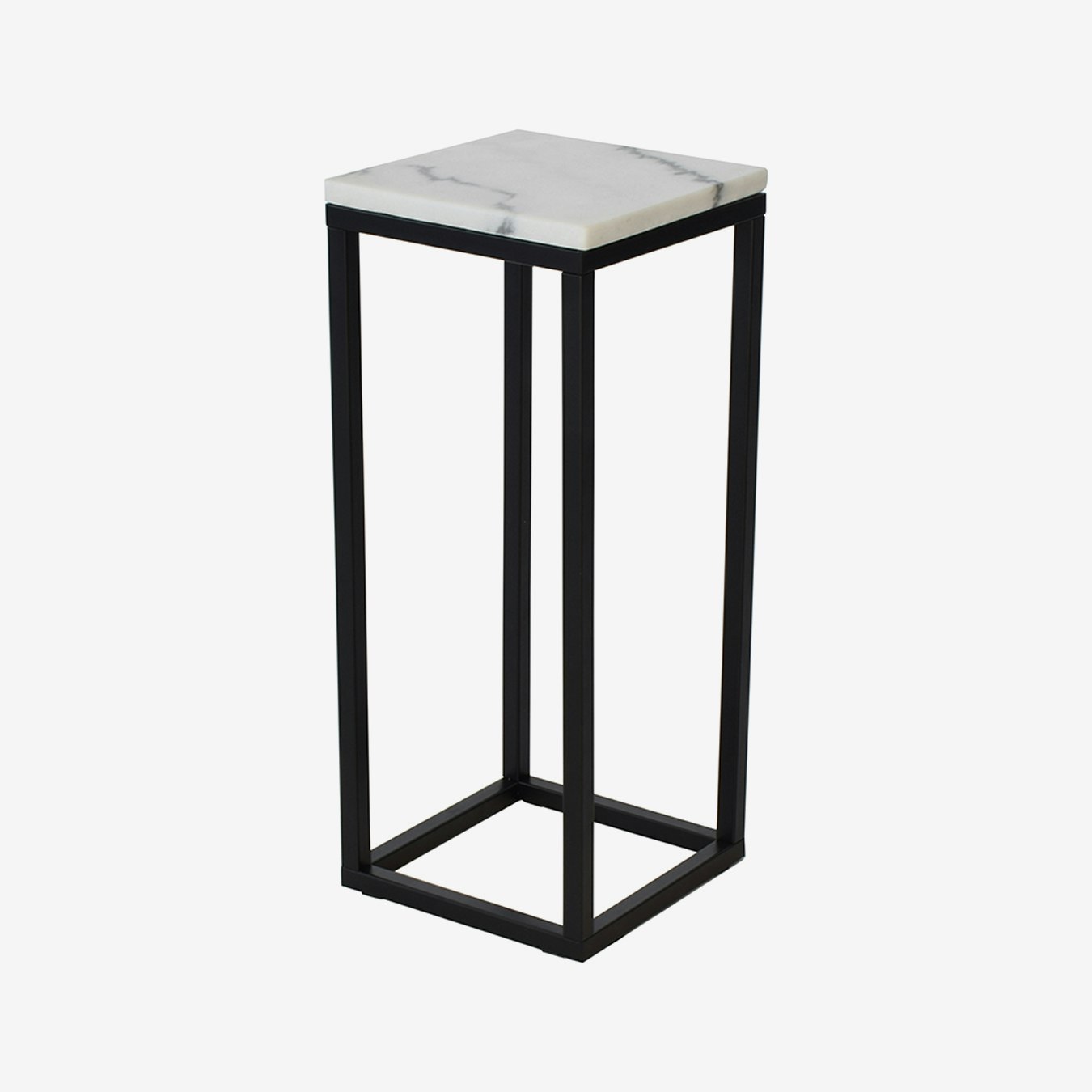 Marble Accent Table White/Black by RGE Fy
